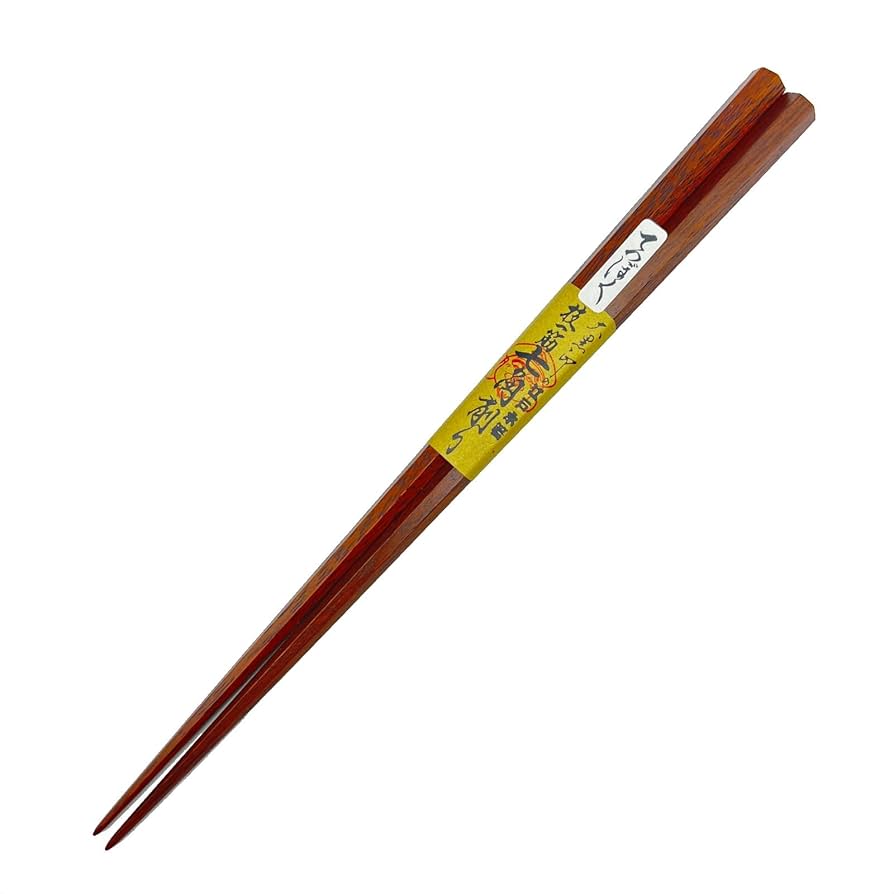 【新品】大黒屋江戸木箸　縞黒檀　七角箸　2膳セット（24、22センチ各1点） hashi-095.jpg